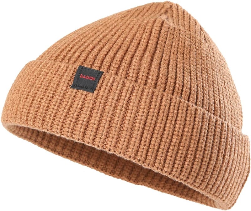DASMINI Fisherman Beanie Hats for Men Women,Knit Trawler Skull Cap,Watch Cap,Spring Fall Winter Warm Short Hats - Image 1